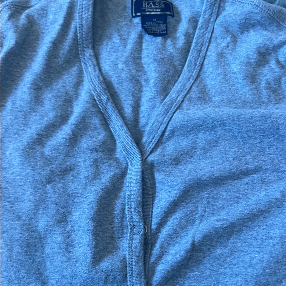 Bass Light Gray Knit Cardigan